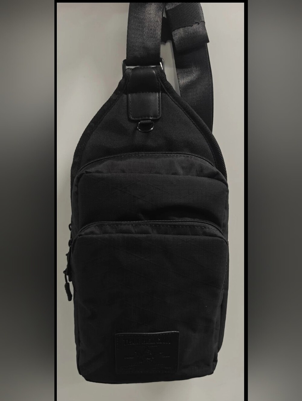 TRUE RELIGION Ivan Black Sling Bag Canvas BRAND-NEW w/tags